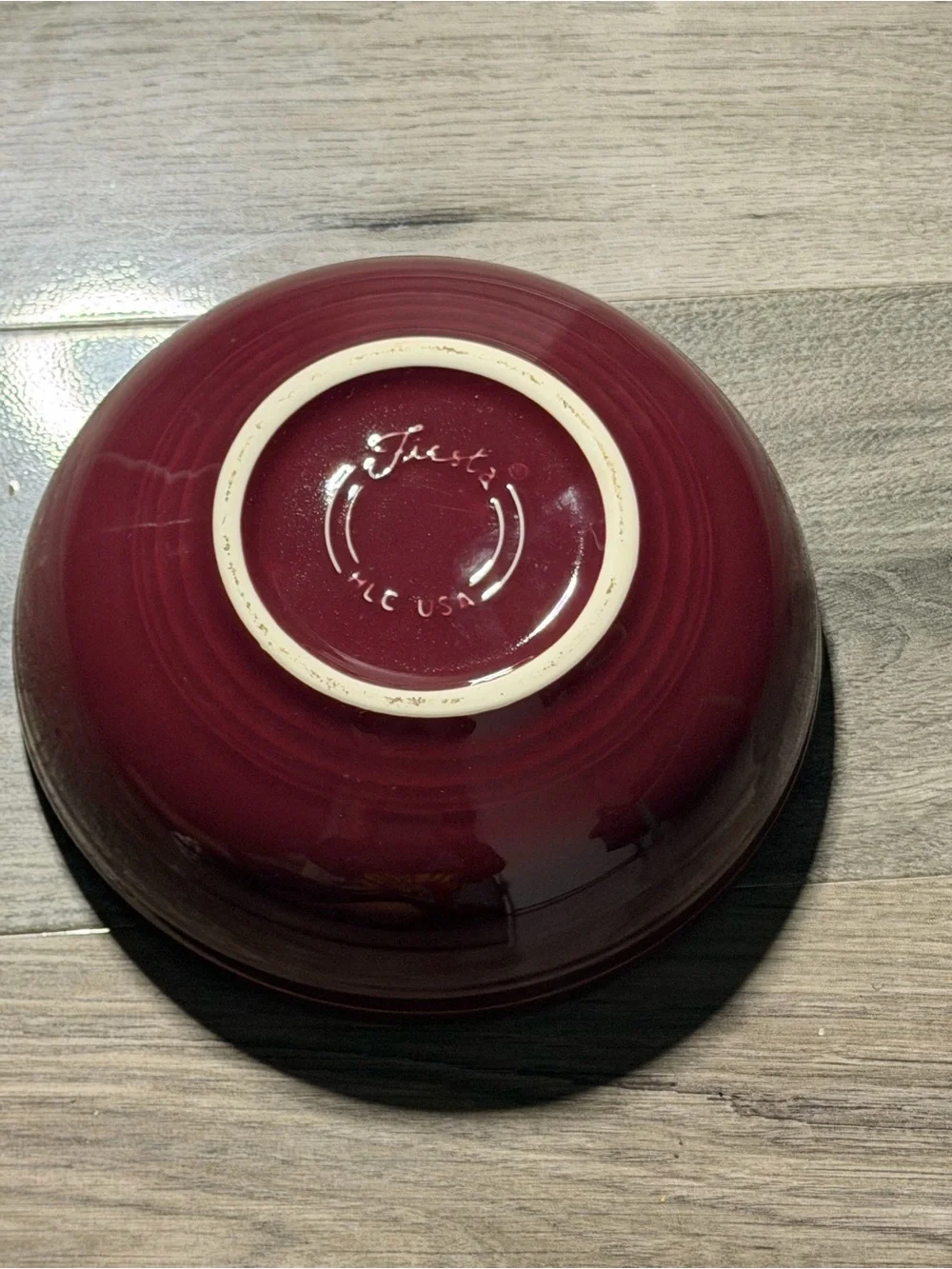 Fiesta Garnet Red Ceramic Serving Bowl 8”